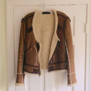 EUC Donna Karan Shearling Jacket